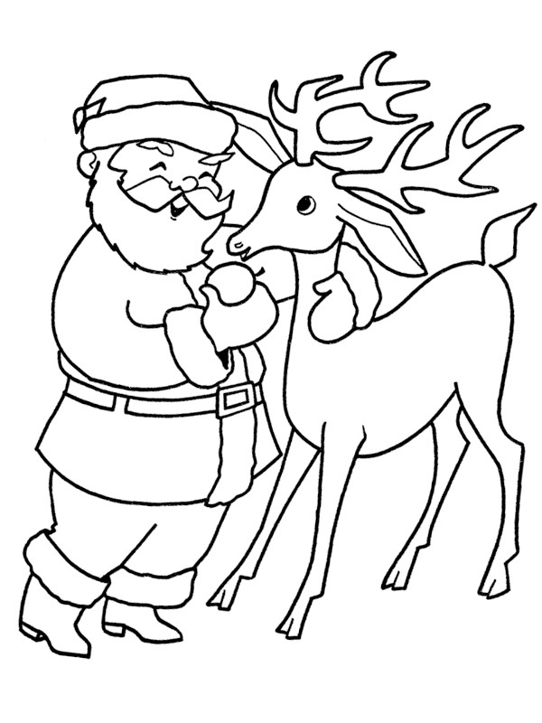 Julemanden med et af sine rensdyr Tegninger