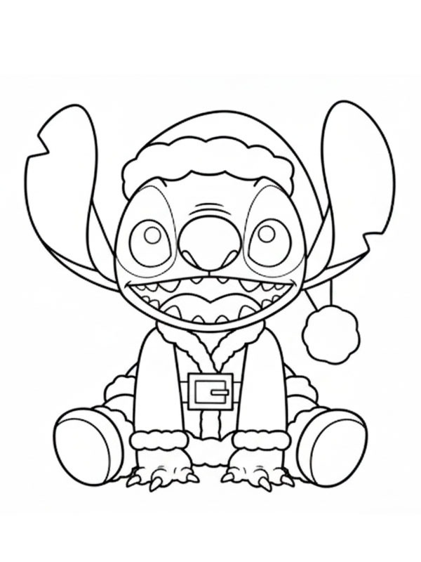 Stitch som julemand Tegninger Stitch som julemand Tegninger