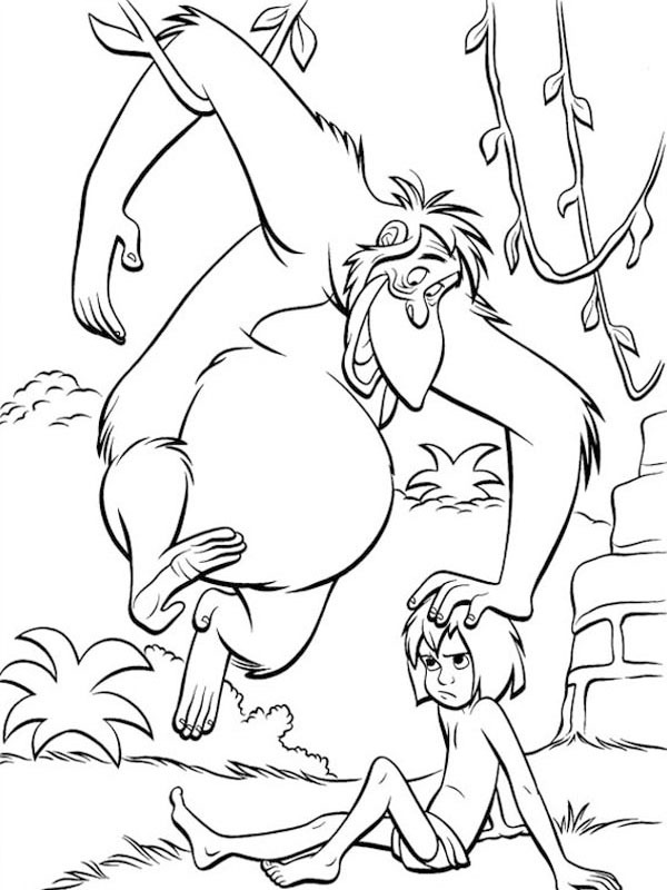 King Louie og Mowgli Tegninger