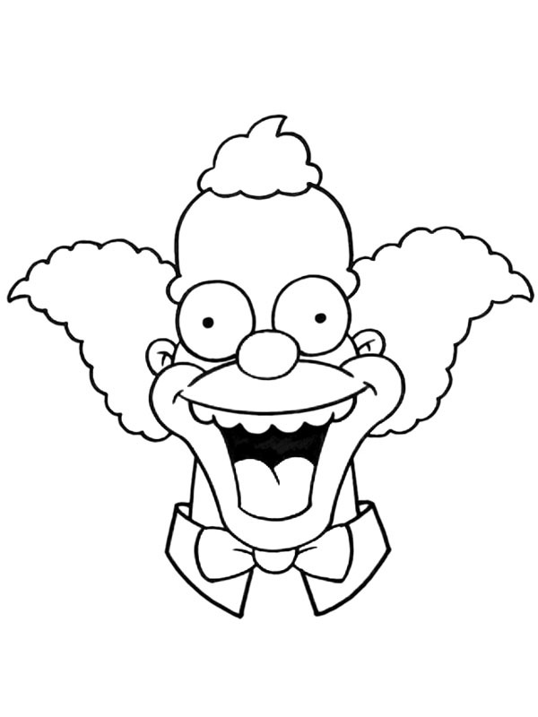 Klovnen Krusty Tegninger Klovnen Krusty Tegninger