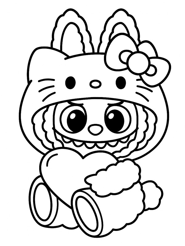 Labubu Hello Kitty Tegninger Labubu Hello Kitty Tegninger