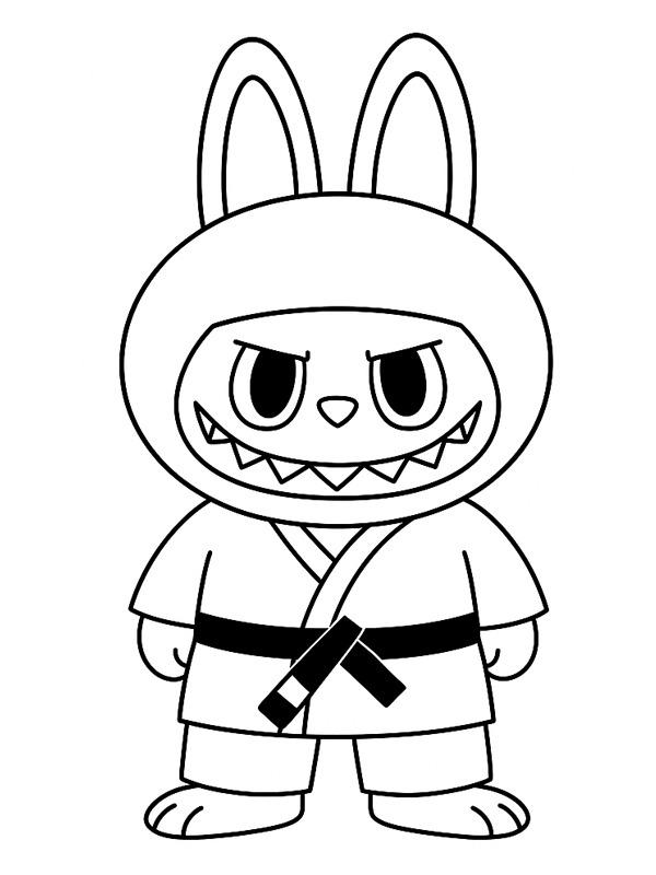 Labubu karate Tegninger Labubu karate Tegninger