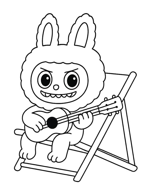 Labubu spiller guitar Tegninger Labubu spiller guitar Tegninger