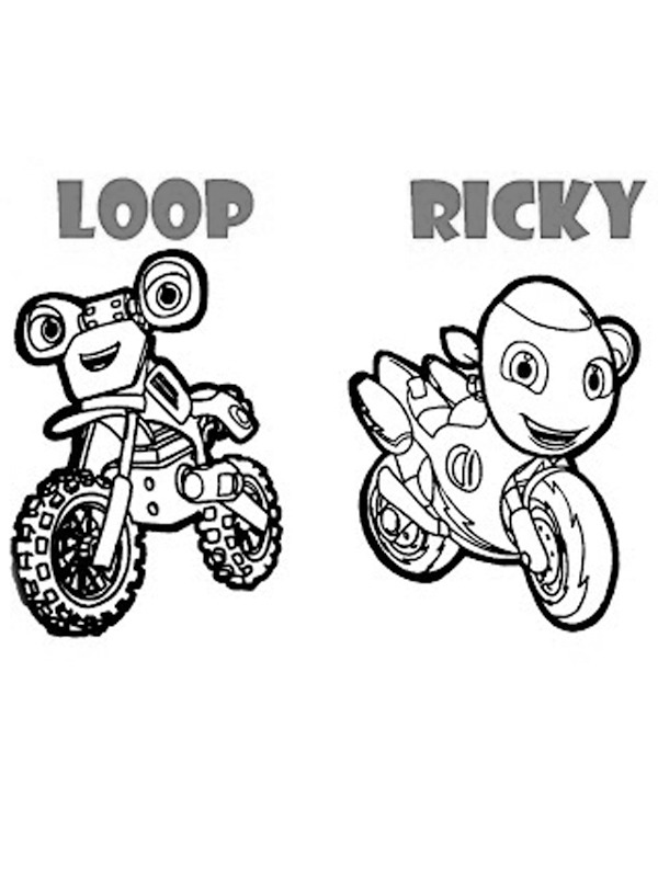 Loop og Ricky Ricky zoom Malebogsside