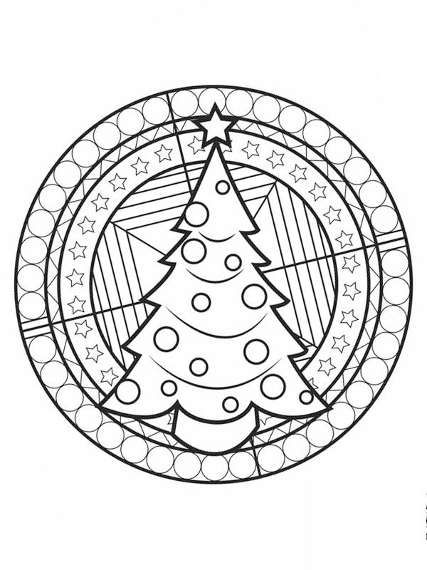 Juletræmandala Tegninger Juletræmandala Tegninger