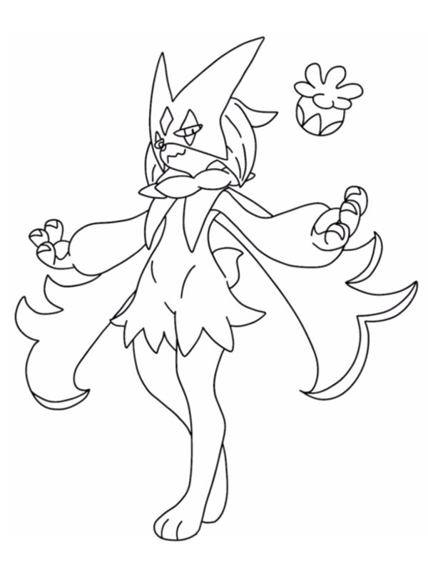 Meowscarada (Pokémon) Tegninger Meowscarada (Pokémon) Tegninger