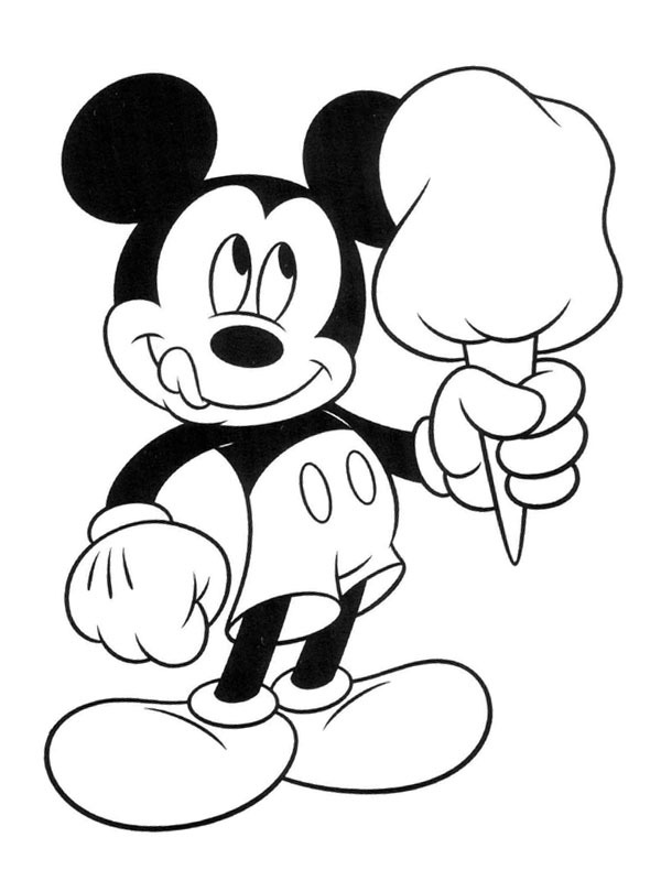 Mickey Mouse spiser en is Tegninger Mickey Mouse spiser en is Tegninger