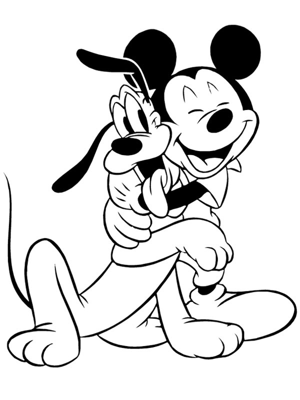 Mickey Mouse og Pluto Tegninger