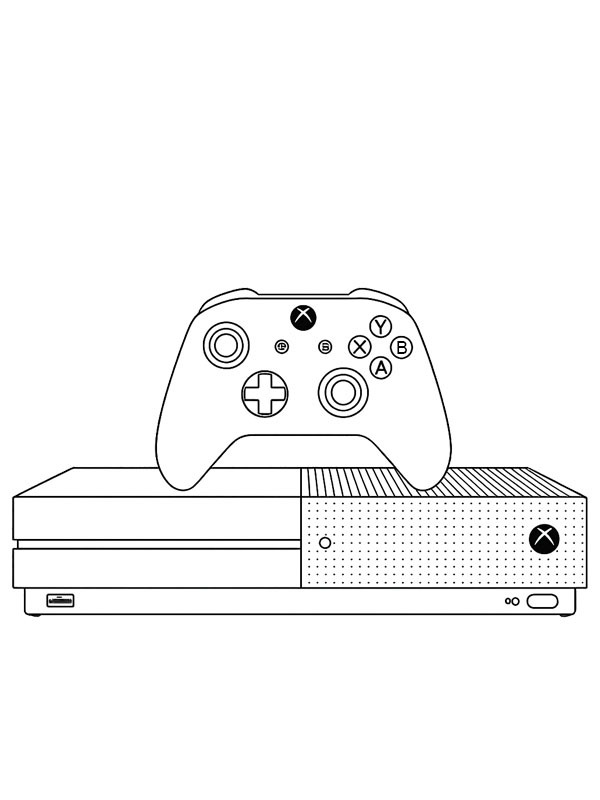Microsoft Xbox One S Tegninger Microsoft Xbox One S Tegninger