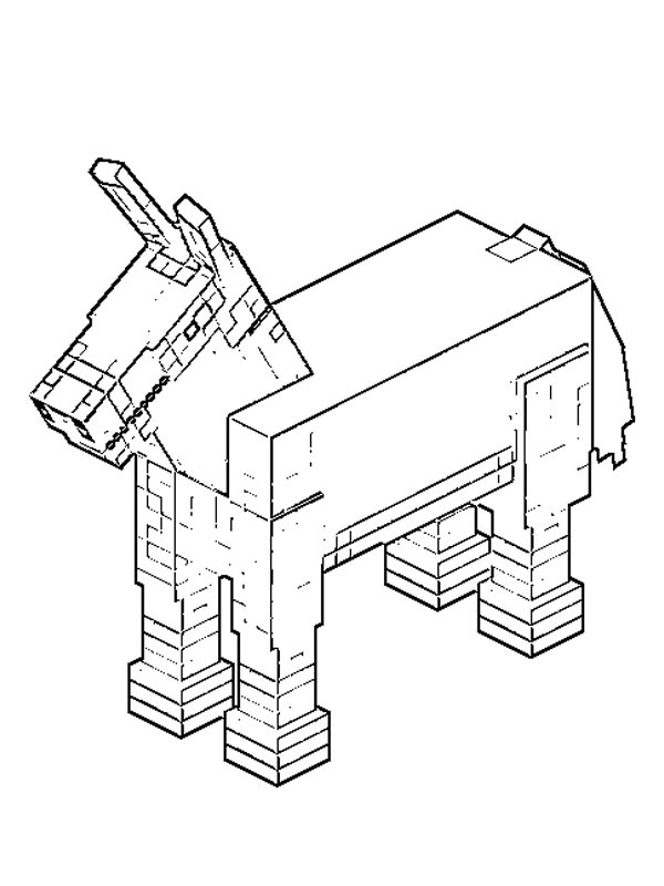 Æsel Minecraft Tegninger Æsel Minecraft Tegninger