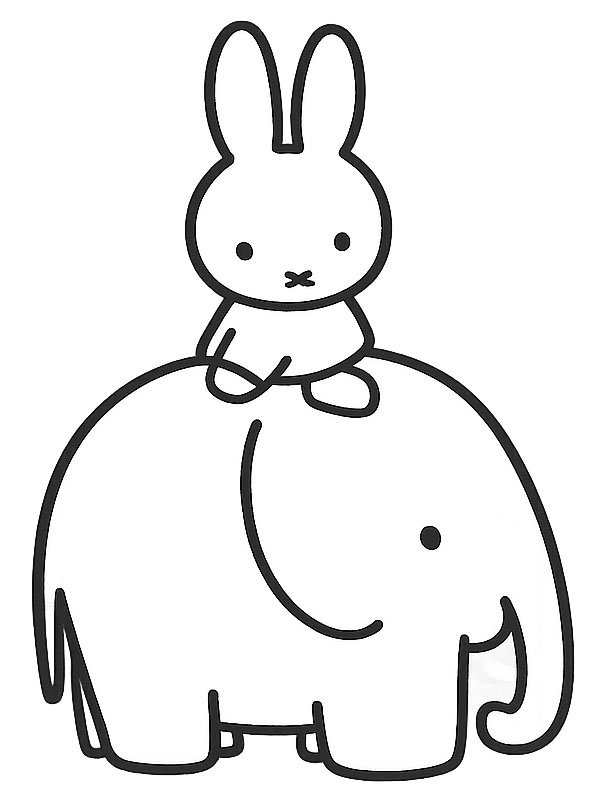 Miffy og elefanten Tegninger