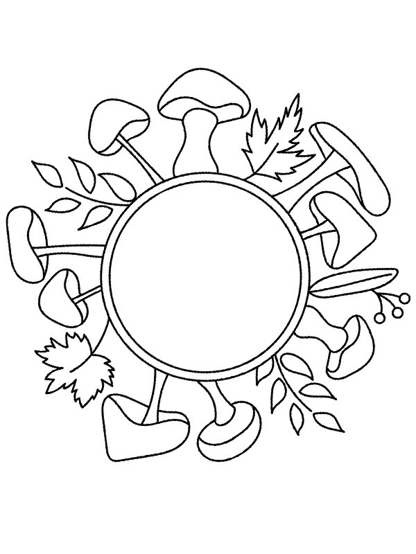 Svamp mandala Tegninger Svamp mandala Tegninger
