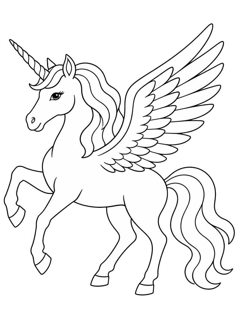 Pegasus-enhjørning Tegninger Pegasus-enhjørning Tegninger
