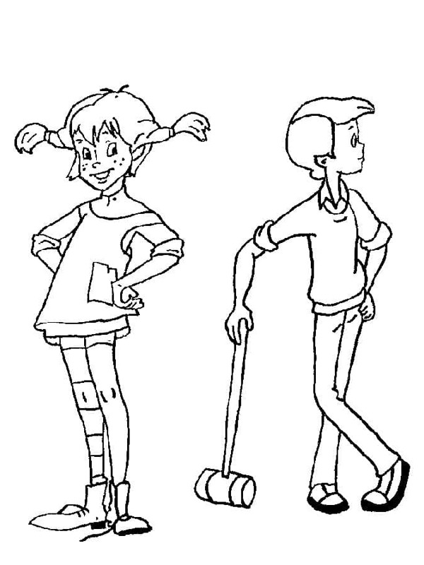 Pippi Langstrømpe og Tommy Tegninger Pippi Langstrømpe og Tommy Tegninger