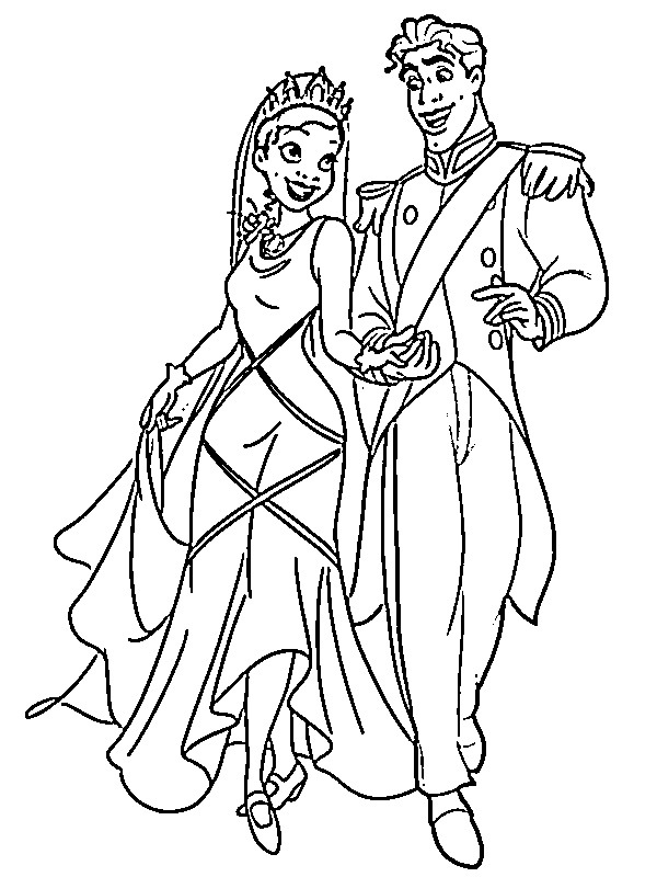Prinsesse Tiana og Prins Naveen Tegninger Prinsesse Tiana og Prins Naveen Tegninger