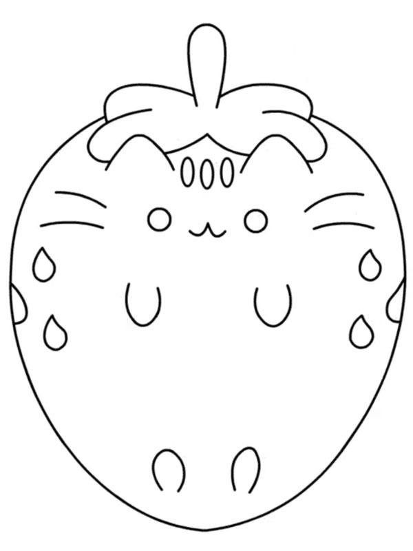 Pusheen jordbær Tegninger Pusheen jordbær Tegninger