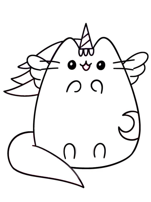 Pusheen som enhjørning Tegninger Pusheen som enhjørning Tegninger