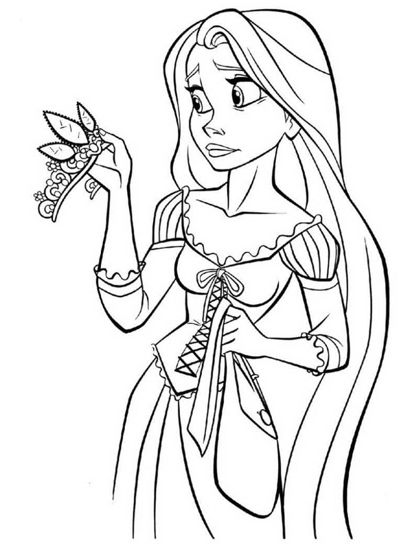 Rapunzel med en krone Tegninger Rapunzel med en krone Tegninger