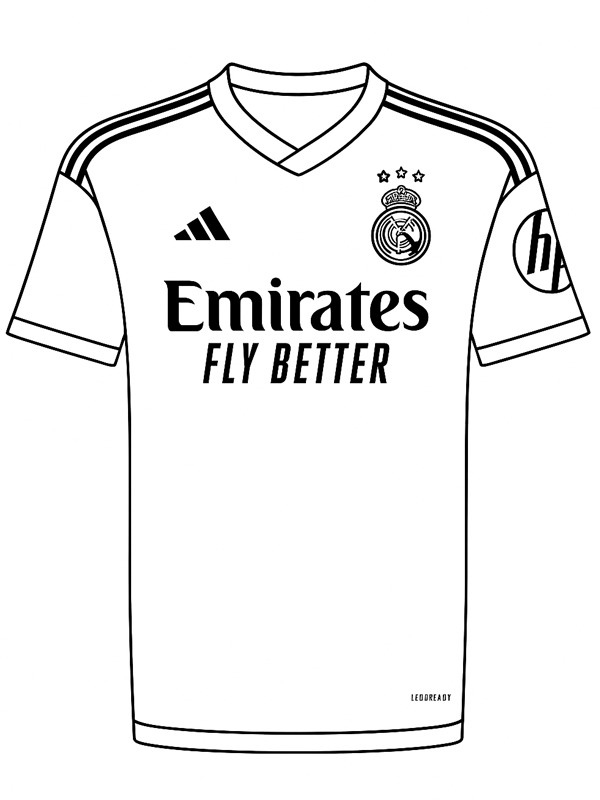 Real Madrid fodboldtrøje Tegninger Real Madrid fodboldtrøje Tegninger