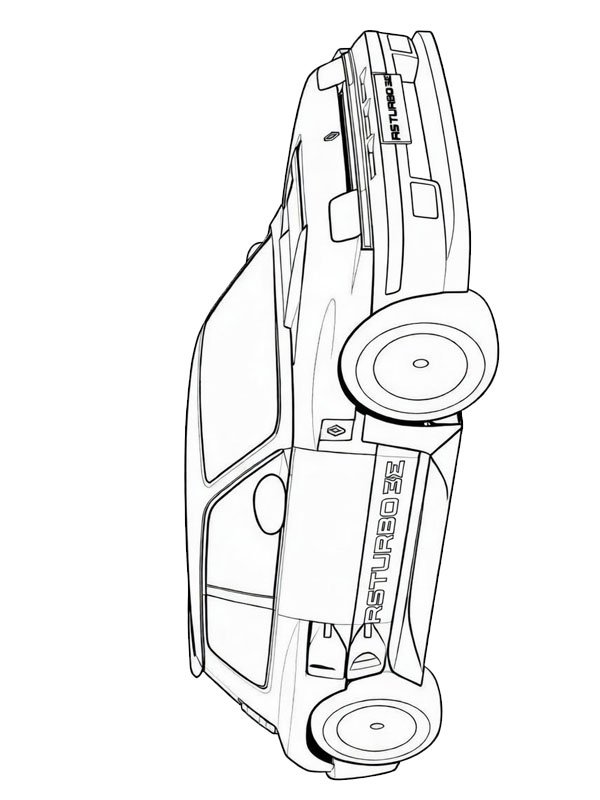 Renault 5 Turbo 3E Tegninger Renault 5 Turbo 3E Tegninger