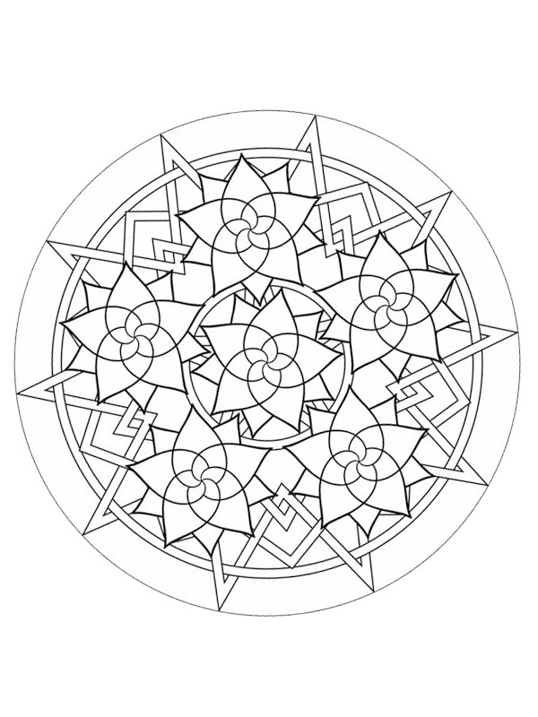 Mandala rose Tegninger Mandala rose Tegninger
