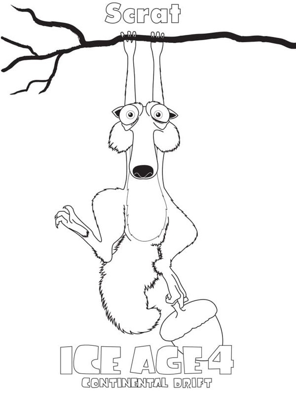 Scrat Ice Age 4 Tegninger Scrat Ice Age 4 Tegninger