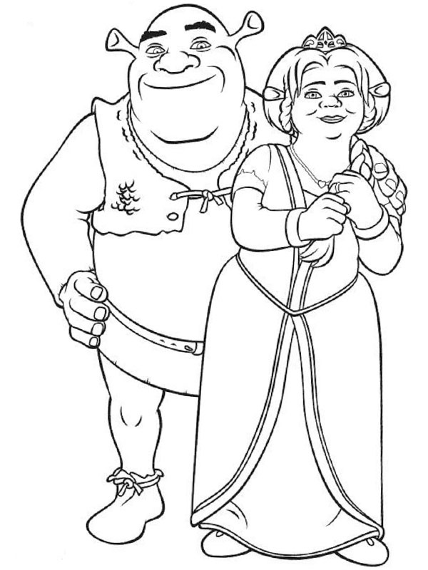 Shrek og Fiona Tegninger Shrek og Fiona Tegninger