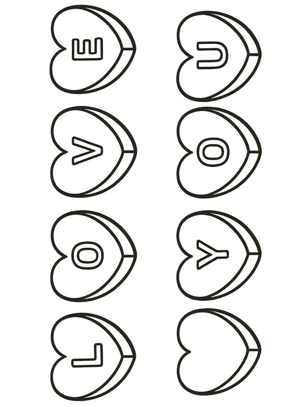 Slikhjerter med Love You Tegninger