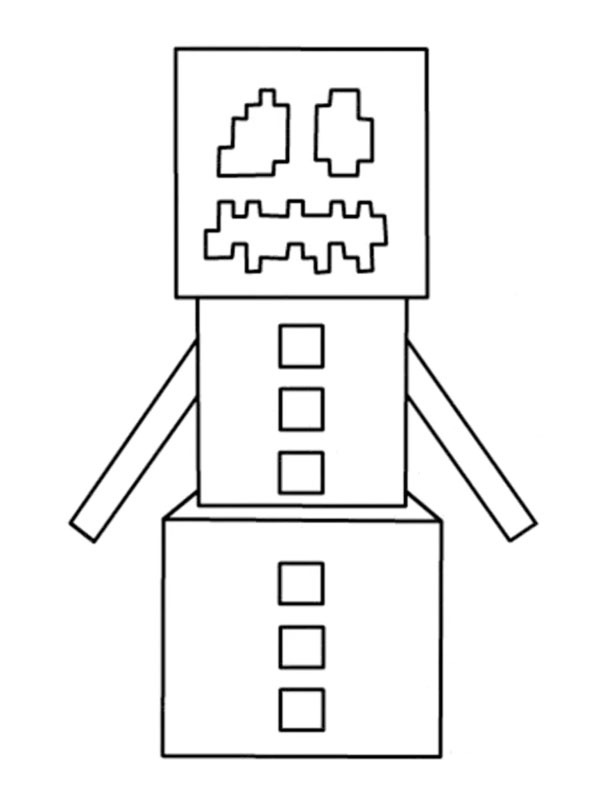 Snow Golem Minecraft Tegninger Snow Golem Minecraft Tegninger