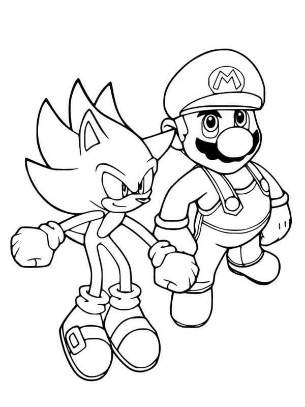 Sonic og Mario Tegninger Sonic og Mario Tegninger
