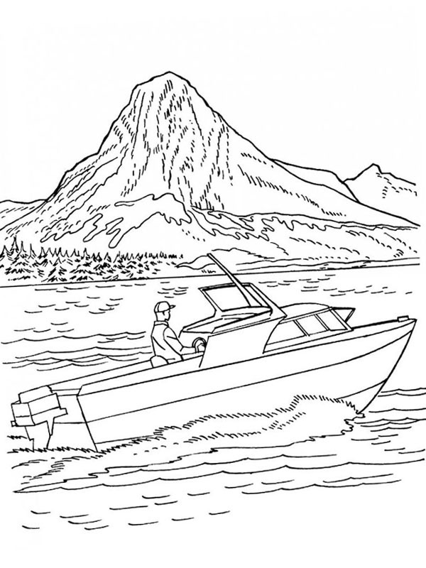 Speedboat på vandet Tegninger Speedboat på vandet Tegninger