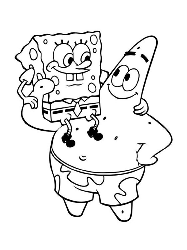 Svampebob på Patricks skuldre Tegninger Svampebob på Patricks skuldre Tegninger