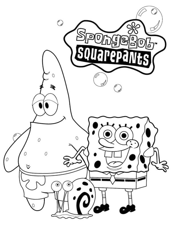 Svampebob, Patrick Søstjerne og Snelgen Gary Tegninger Svampebob, Patrick Søstjerne og Snelgen Gary Tegninger