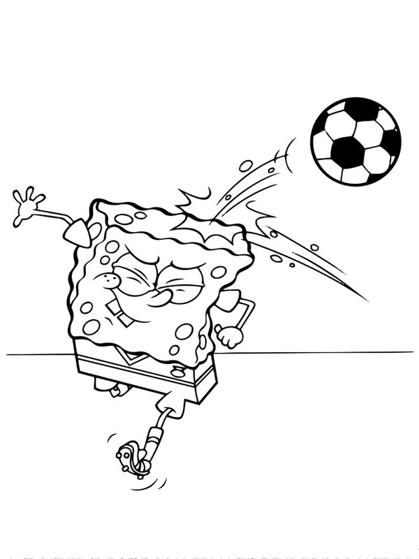 Svampebob spiller fodbold Tegninger