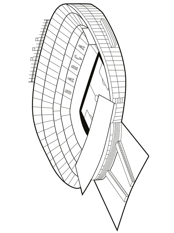 Camp Nou stadion Barcelona Tegninger