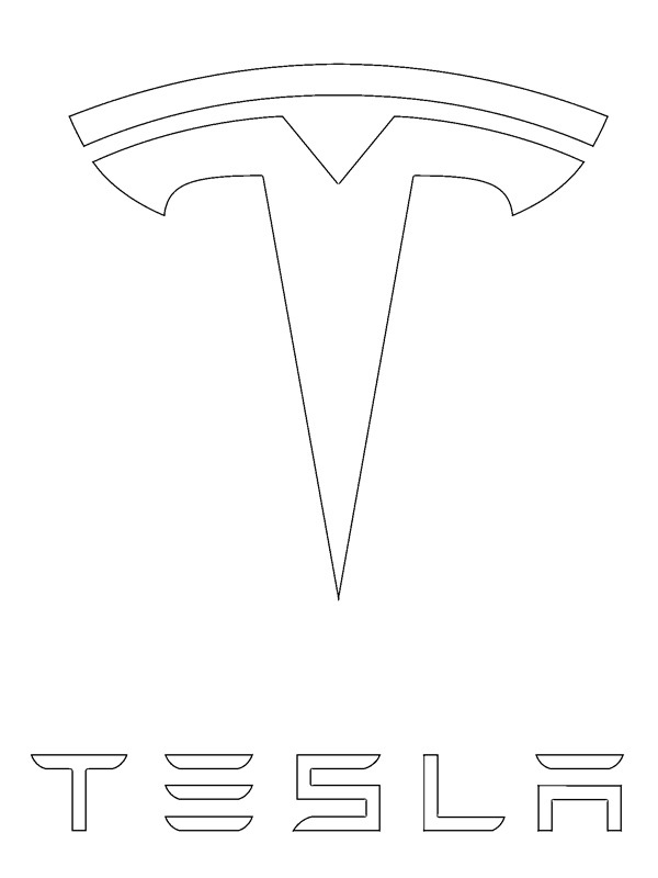 Tesla logo Malebogsside