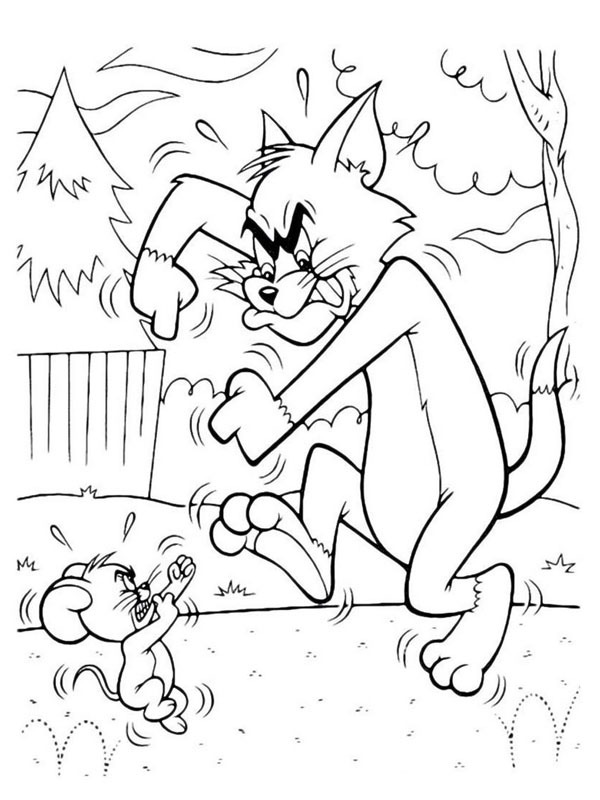Tom og Jerry kæmper Tegninger Tom og Jerry kæmper Tegninger