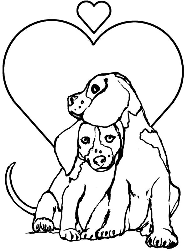 Forelskede hunde Tegninger Forelskede hunde Tegninger
