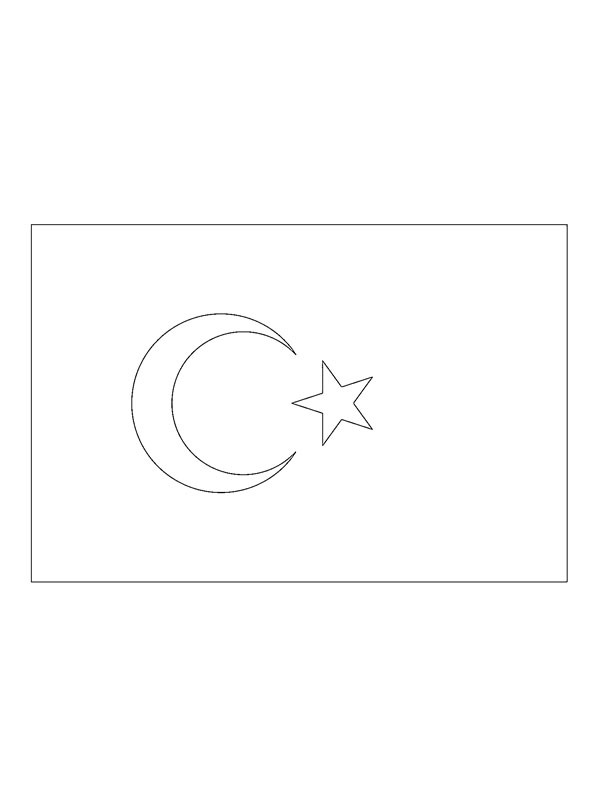 Tyrkiets flag Tegninger Tyrkiets flag Tegninger