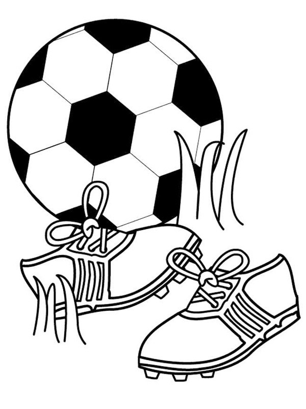 Fodbold og fodboldsko Tegninger