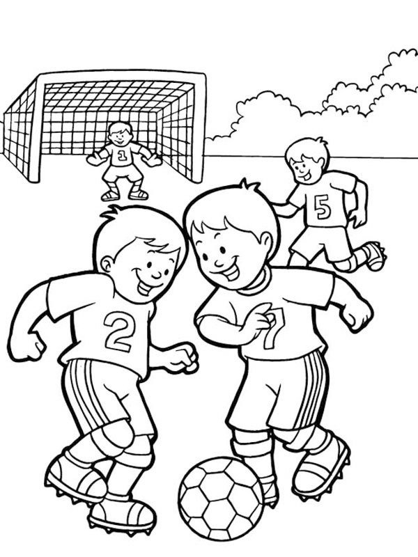 Spiller fodbold Tegninger