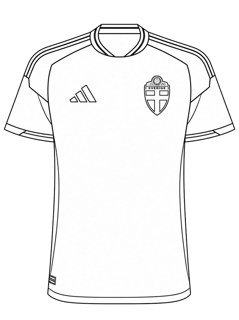 Sveriges fodboldtrøje Tegninger Sveriges fodboldtrøje Tegninger