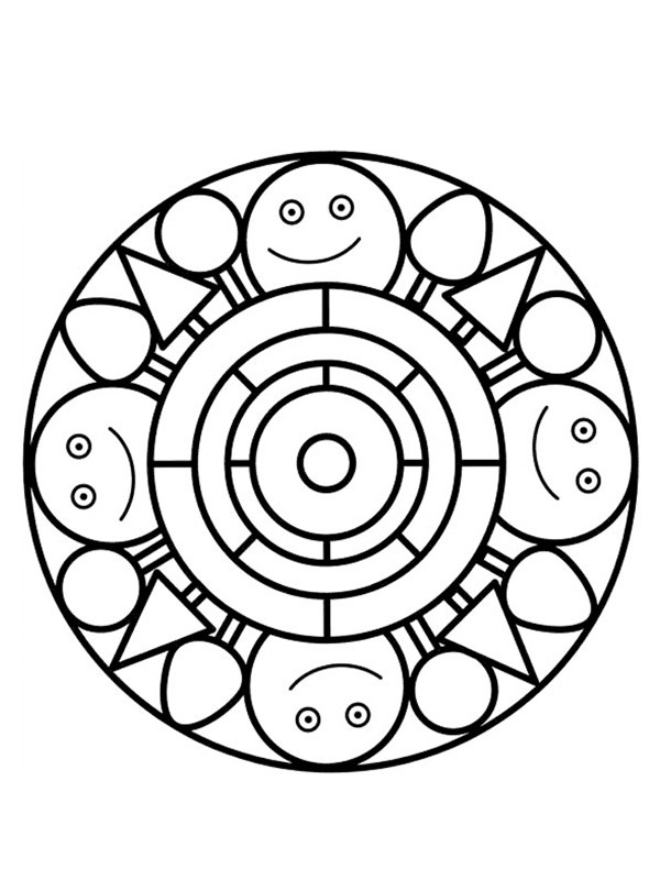 Glad mandala Tegninger Glad mandala Tegninger