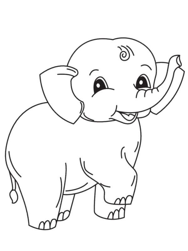Glad elefant Tegninger Glad elefant Tegninger