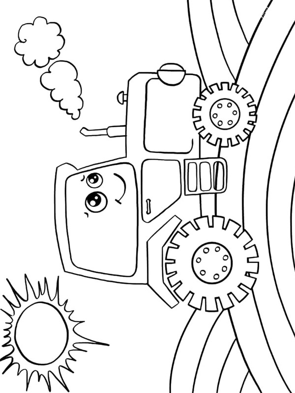 Glad traktor Tegninger Glad traktor Tegninger
