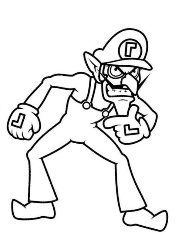 Waluigi Tegninger Waluigi Tegninger