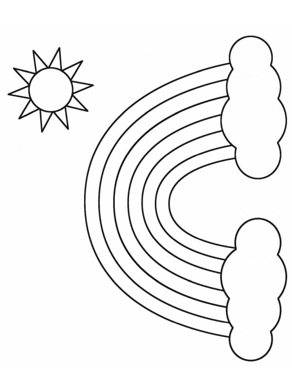 Sol og regnbue Tegninger Sol og regnbue Tegninger