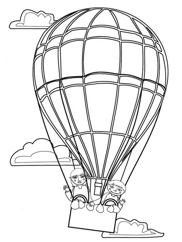 Vinker fra varmluftsballonen Tegninger
